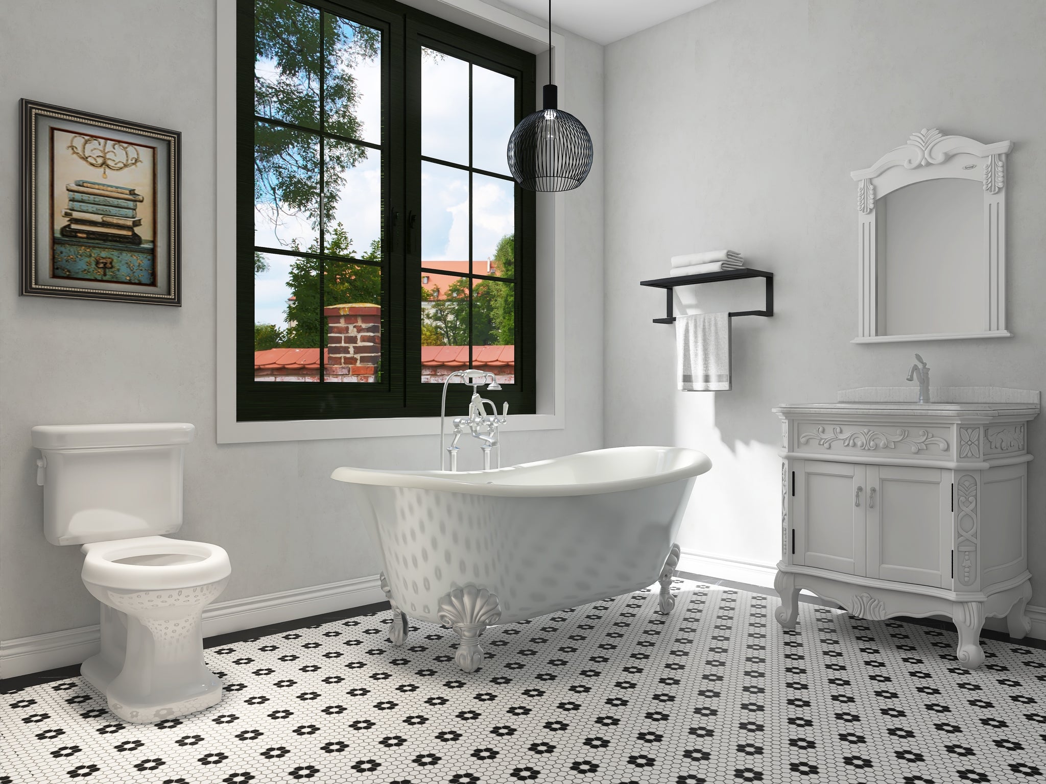 Porcelain Glazed Hex Mosaics