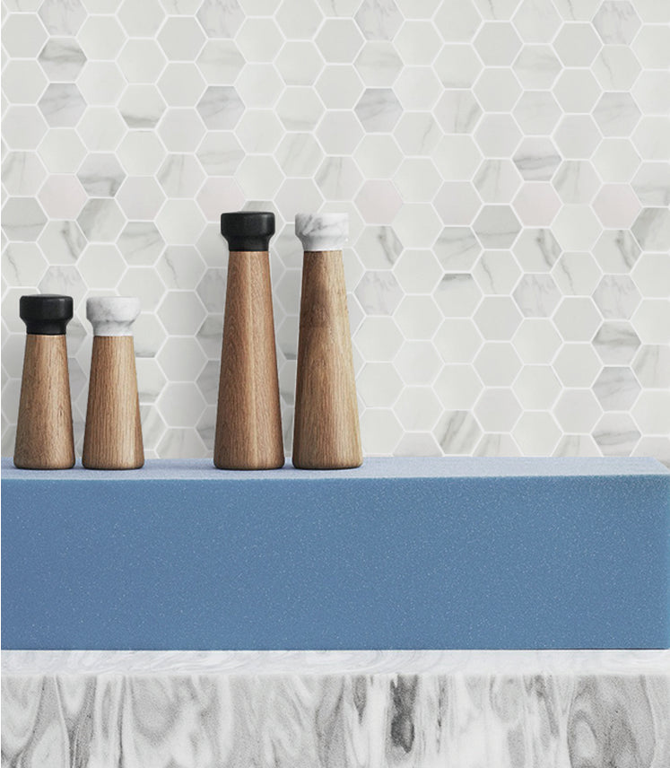 Porcelain Glazed Hex Mosaics
