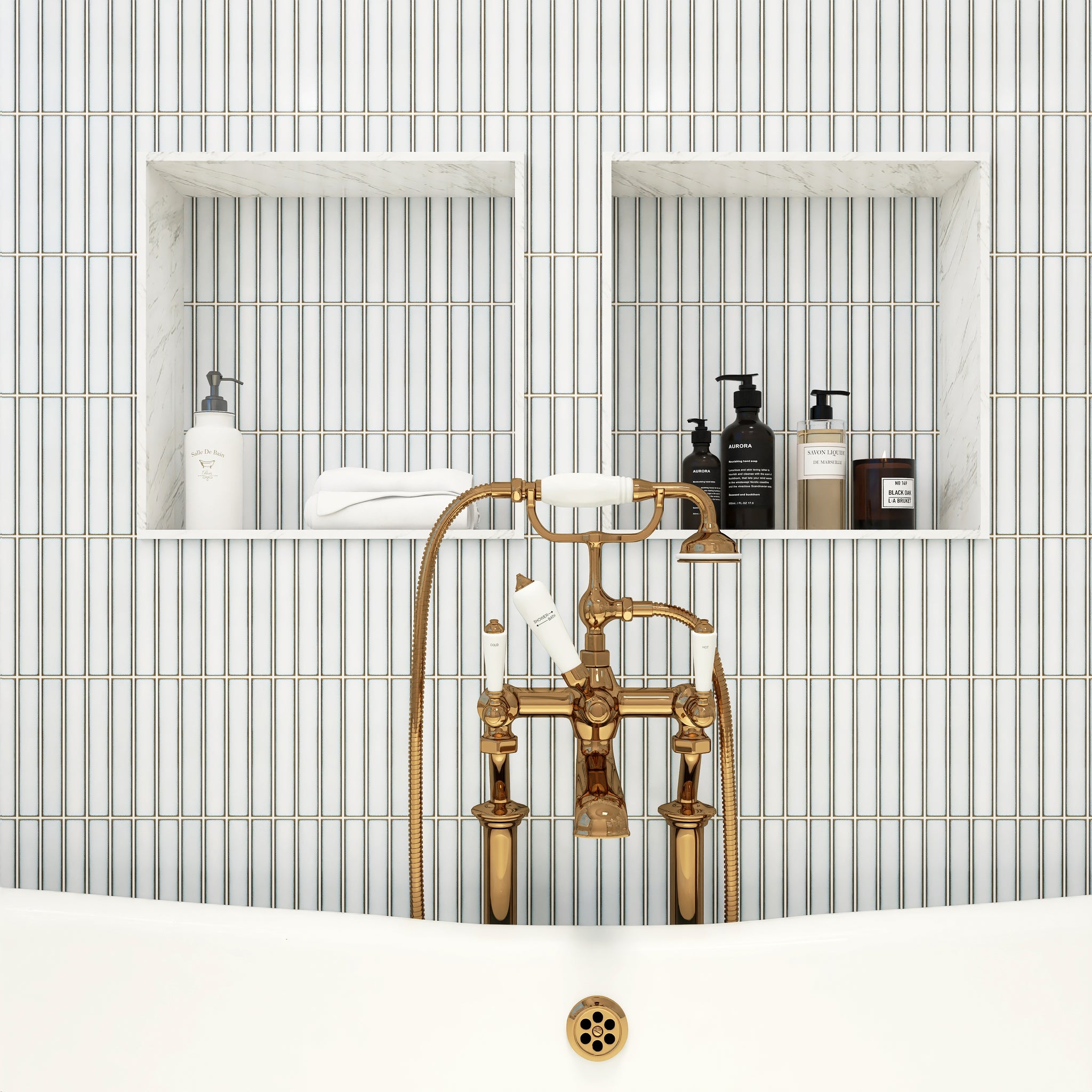 Porcelain Glazed Grid Mosaics