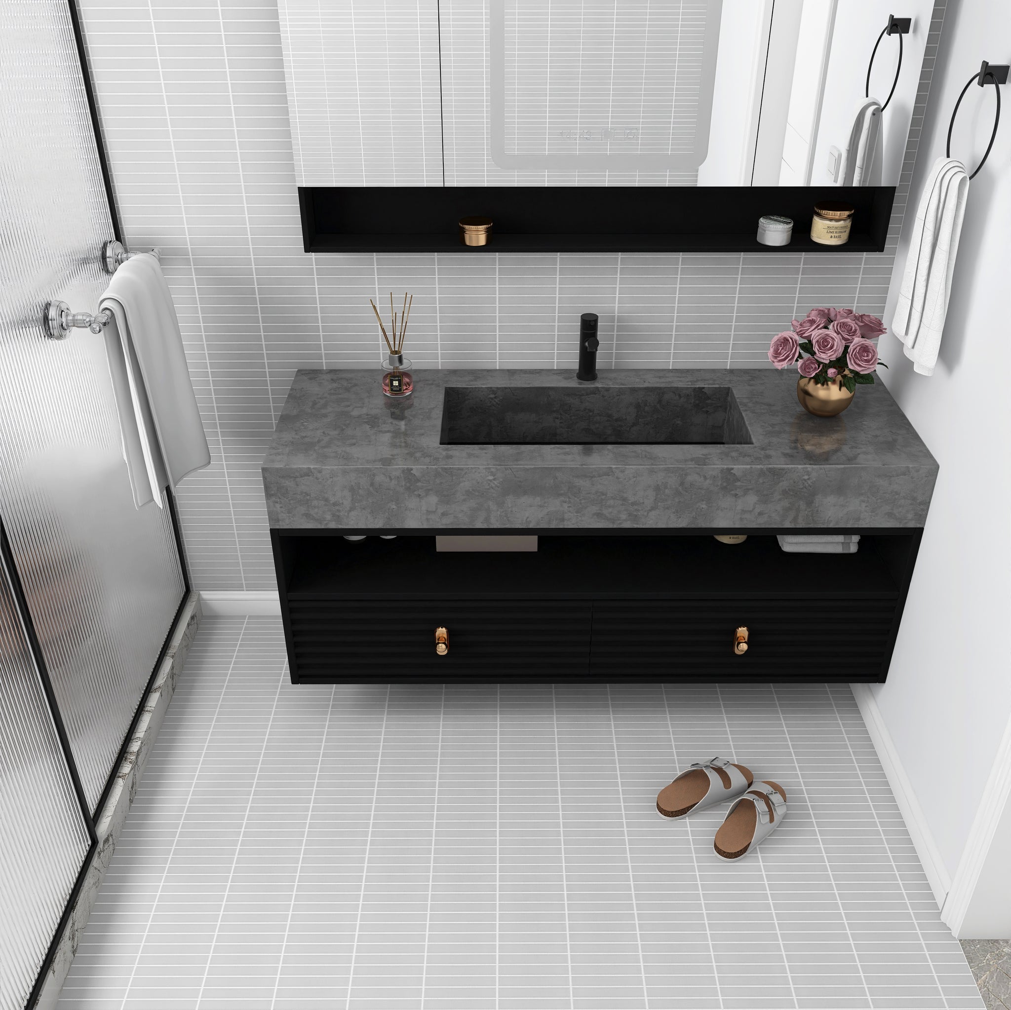 Porcelain Glazed Grid Mosaics