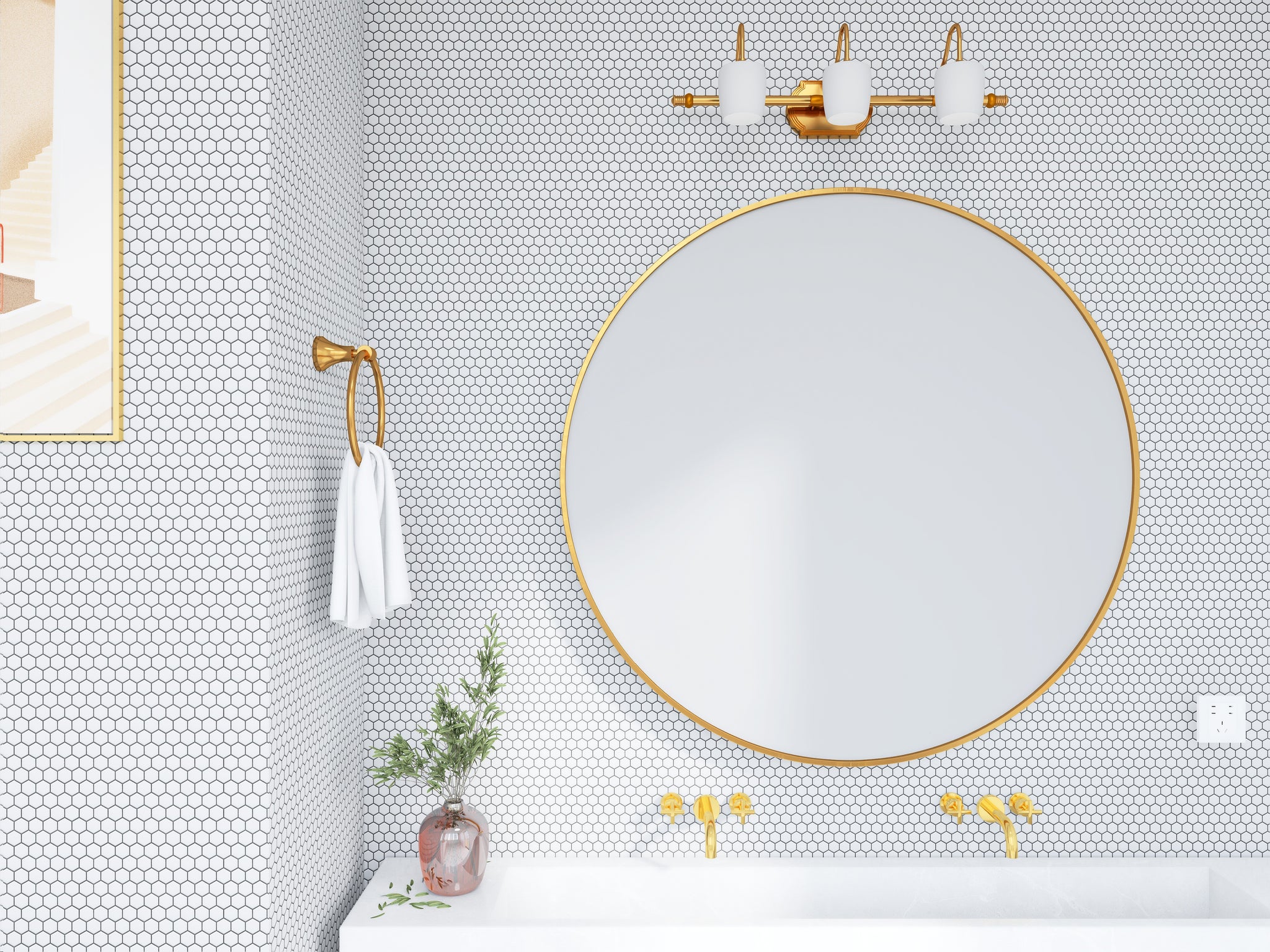 Porcelain Glazed Hex Mosaics