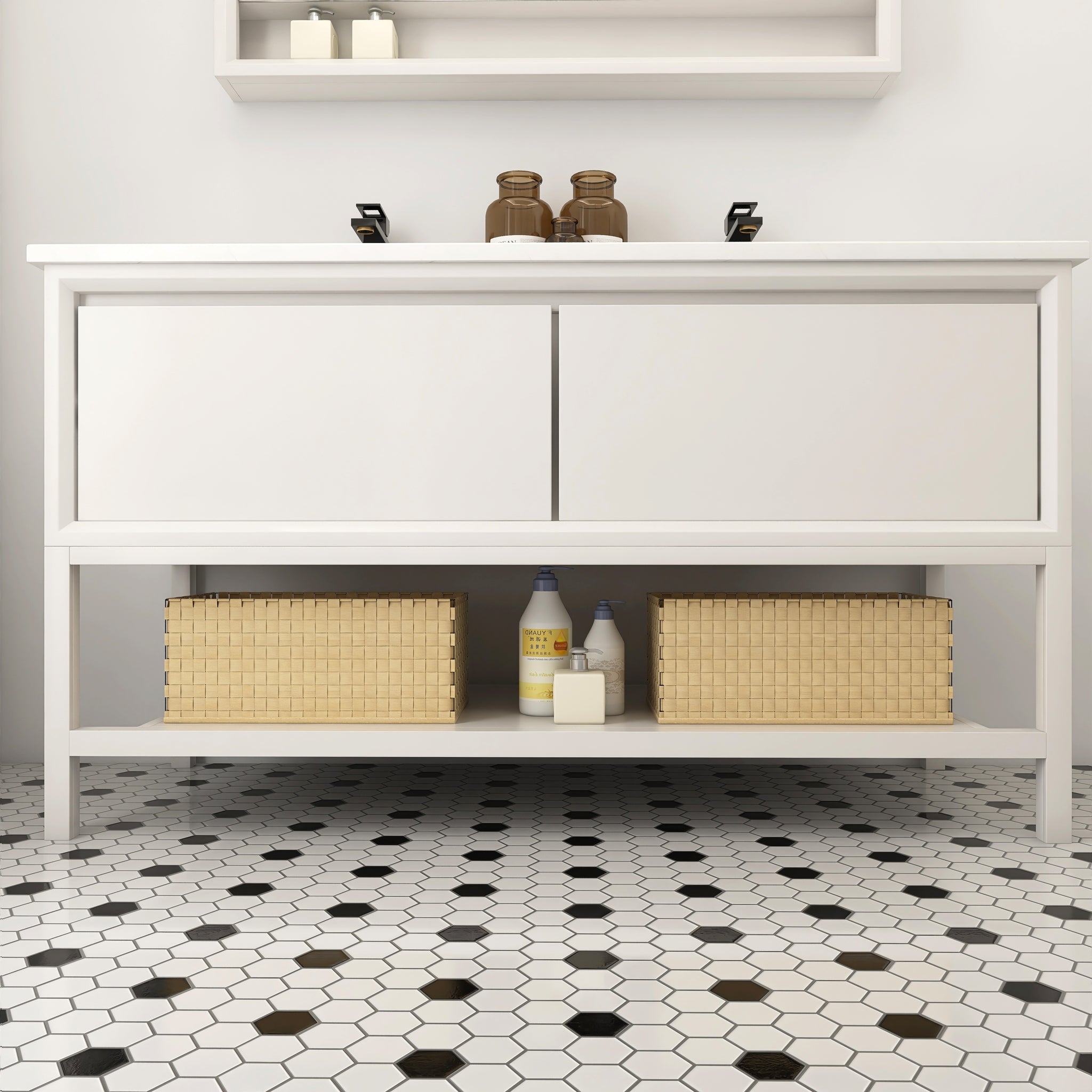 Porcelain Glazed Hex Mosaics