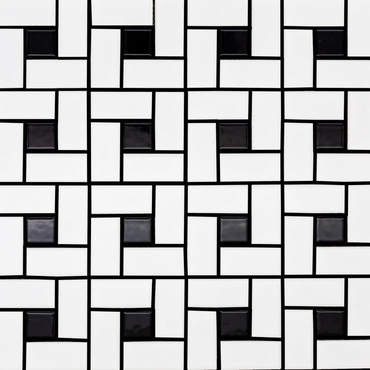 Porcelain Glazed Pinwheel Mosaics