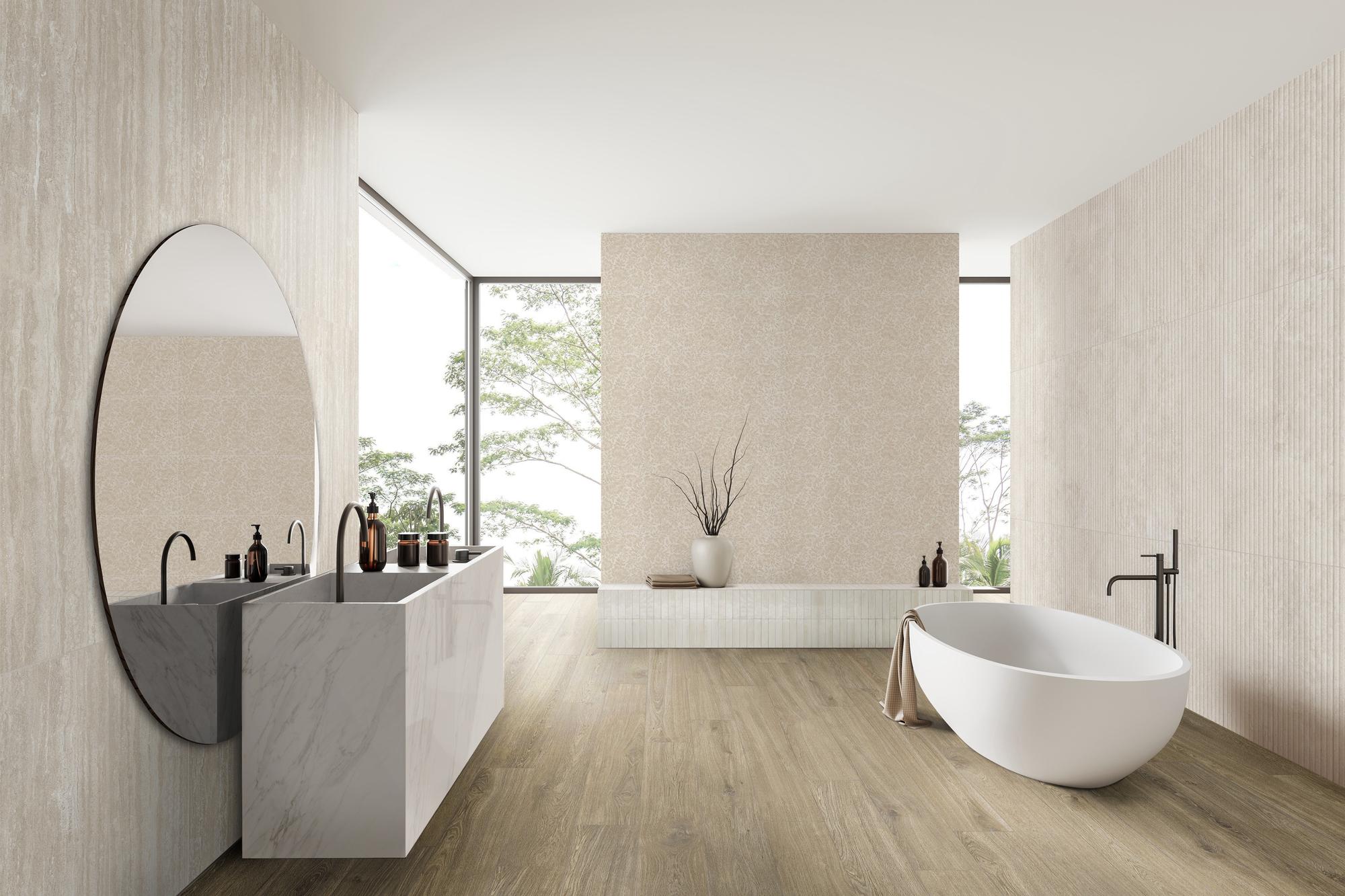 Travertine Veincut Dorica 3D Deco