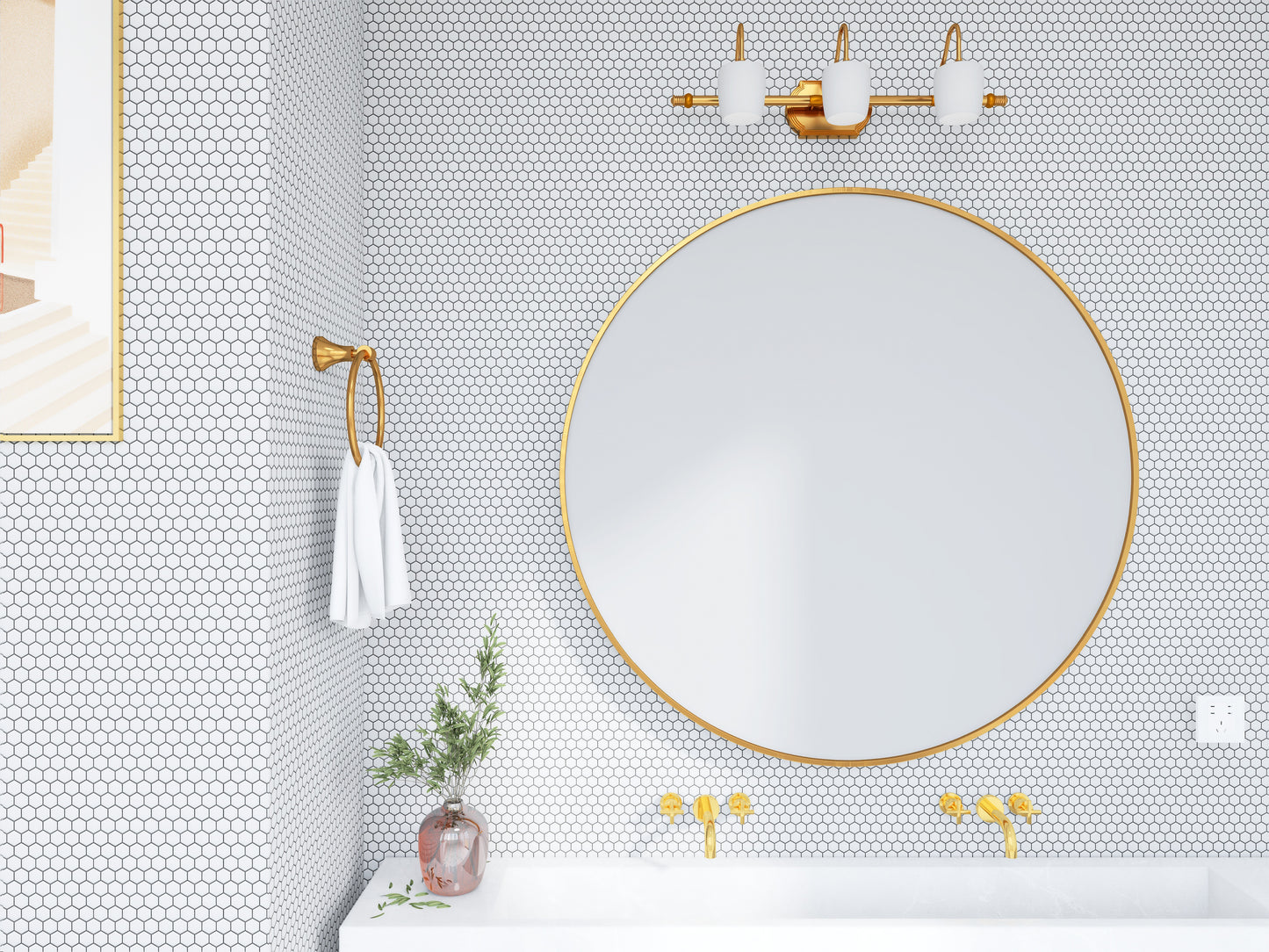 Porcelain Glazed Hex Mosaics