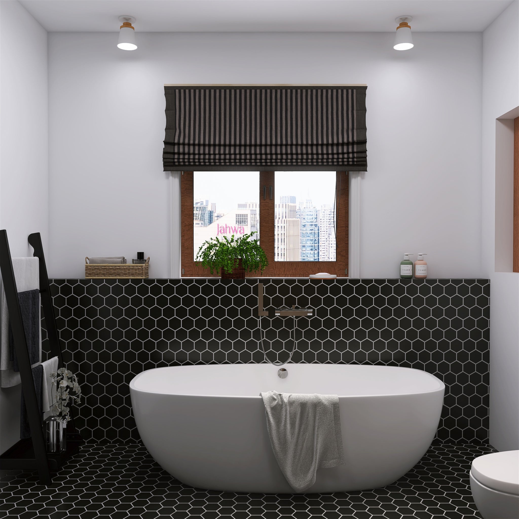 Porcelain Glazed Hex Mosaics