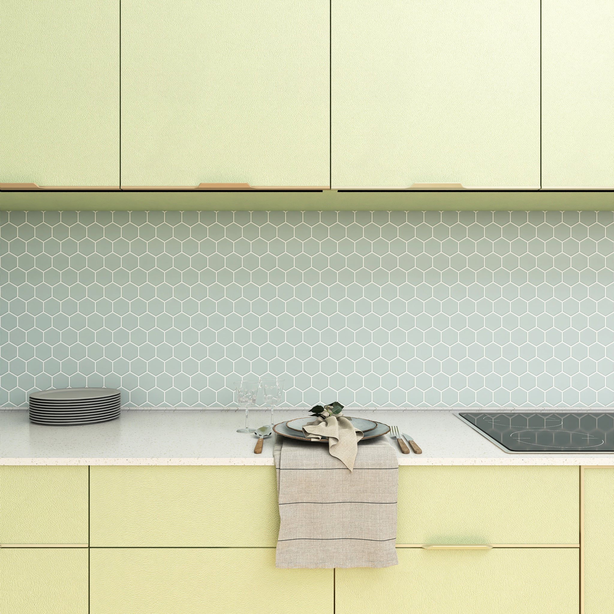 Porcelain Glazed Hex Mosaics