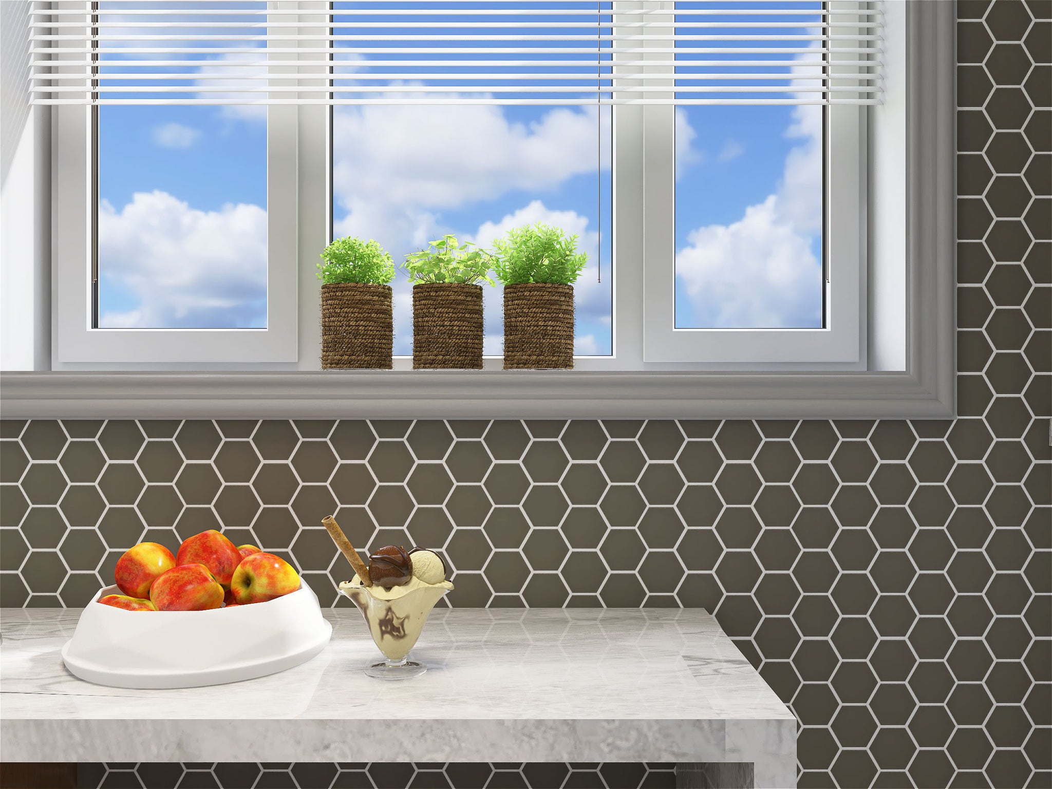 Solids Hex Mosaics
