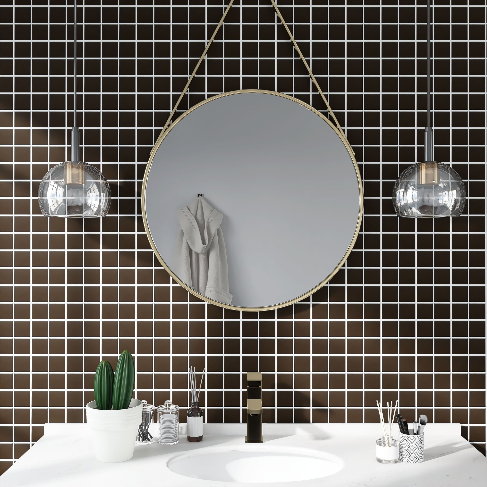 Porcelain Glazed Square Mosaics