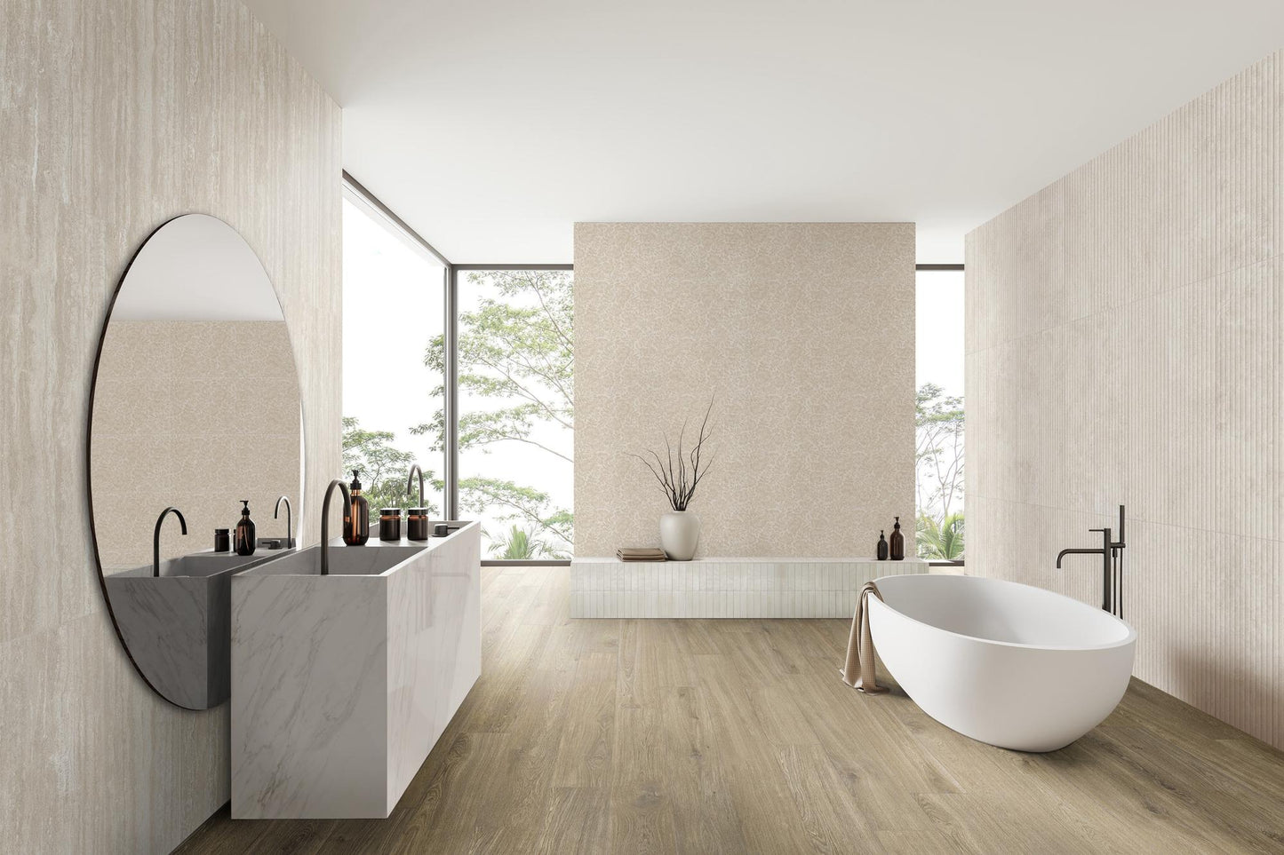 Travertine Veincut Dorica 3D Deco